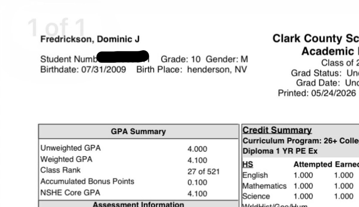 D1_Dom_'s tweet photo. Ended The School Year With More Then A 4.0 GPA. Straight A’s All Year. https://t.co/AhFPpglBWf