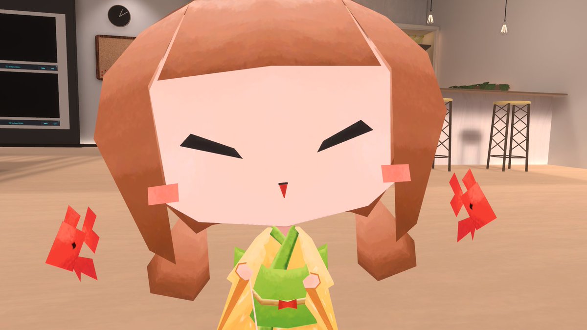 tito_'s tweet photo. たこやきちゃんはVRだと頭身低くて使いにくい場面も時々あるかもですが、どちらかというとVRCHATはじめるきっかけを探してる感じの人にデスクトップモードとかモバイル版で使ってもらいたいなという気持ちで作ってます。お試し版はトラストランク上げなくても使えるのでぜひ～🐙 https://t.co/Xgxzi3YtoV