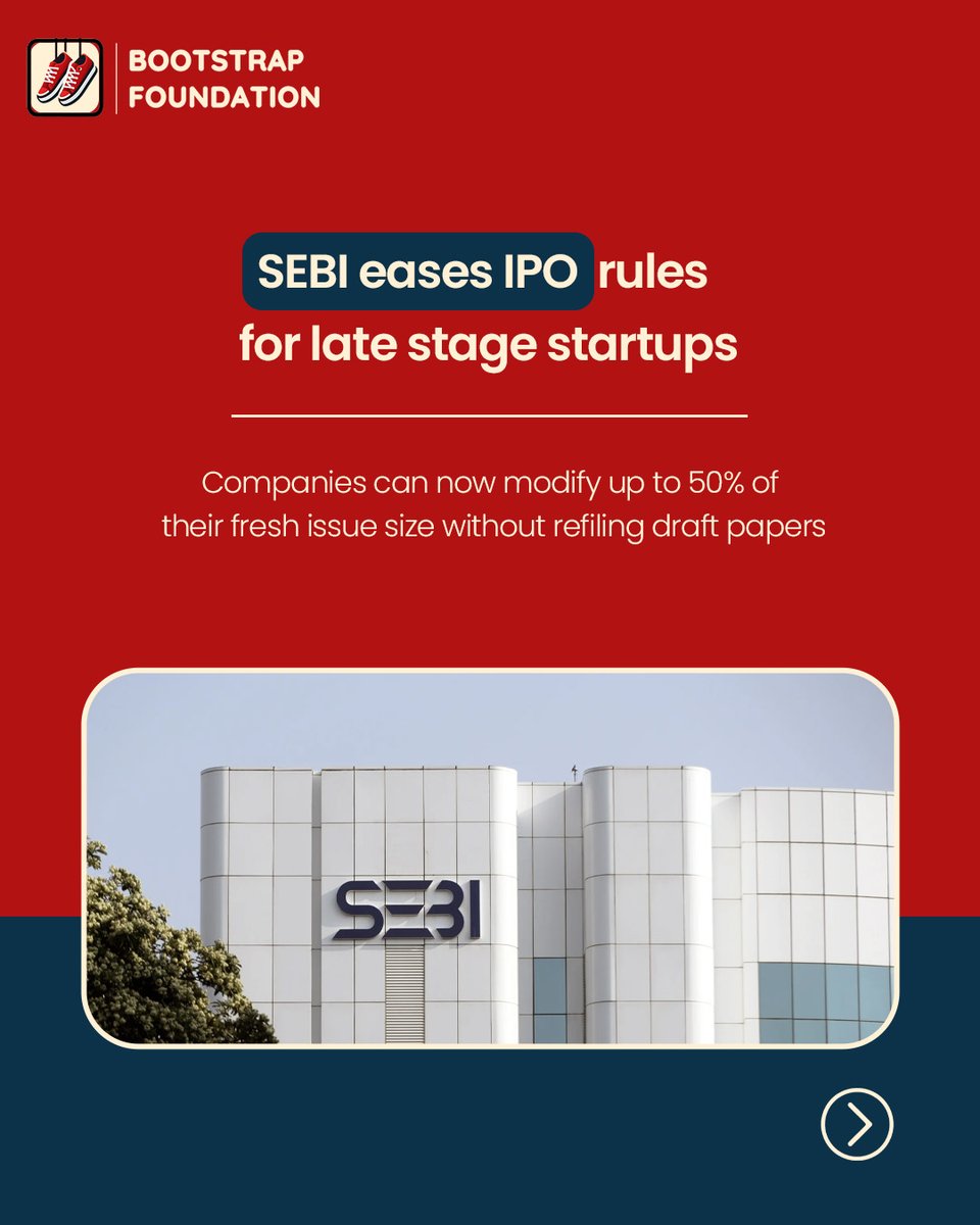 BootstrapFdn's tweet photo. With SEBI introducing more flexibility for companies preparing to go public and global players placing India at the centre of their AI and technology expansion plans, the country’s startup and AI ecosystem is beginning to look more promising than ever. https://t.co/O1tZ9SpNST