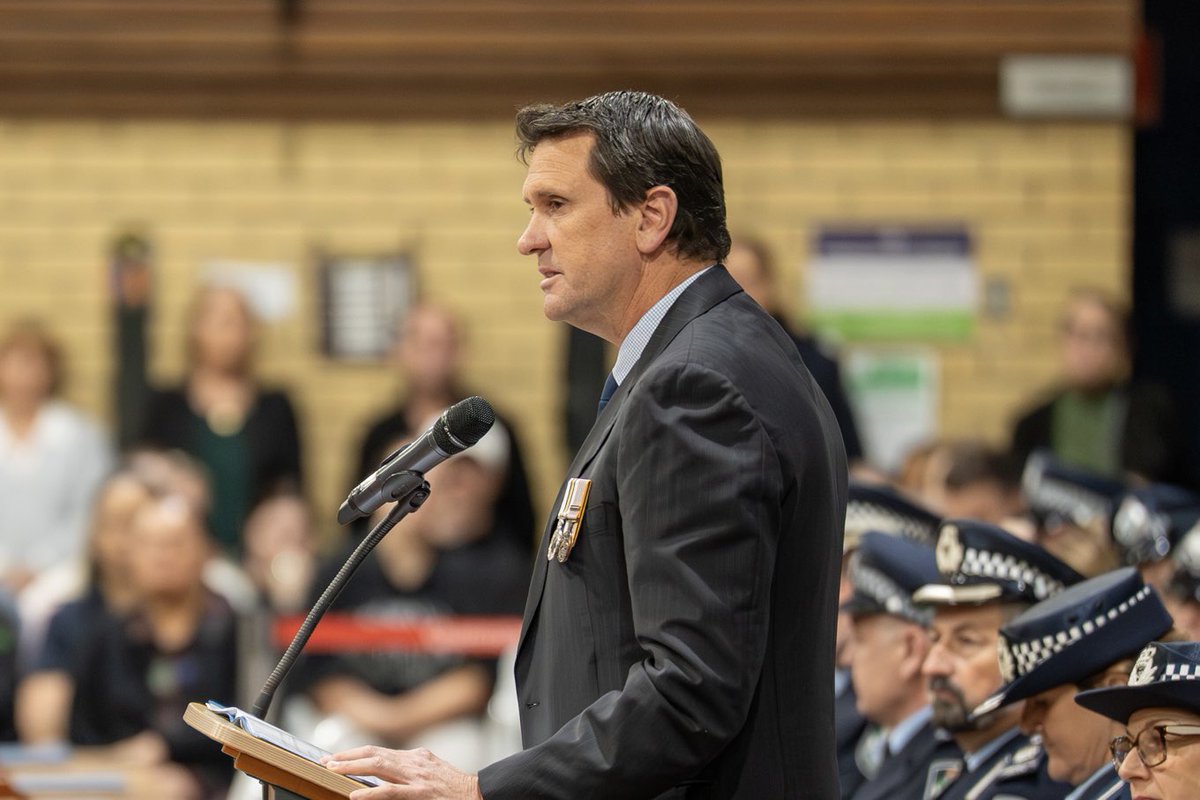 DavidCrisafulli's tweet photo. We promised we’d strengthen Queensland’s blue line - and that’s exactly what we’re doing.

This latest police graduation takes the number of new recruits sworn into the QPS since the election to 1,804 – exceeding our commitment to deliver 1,600 recruits.   

For the first time in history officer numbers have surged past 13,000 after they went backwards under the former Government.

Labor’s weak laws and fewer police created the Youth Crime Crisis over a decade.  

We’ve driven down victim numbers by 7.2% by giving our police the strong laws they need - but we know there’s still a long way to go.

It’s all part of our plan to restore safety where you live.

@DanPurdieMP