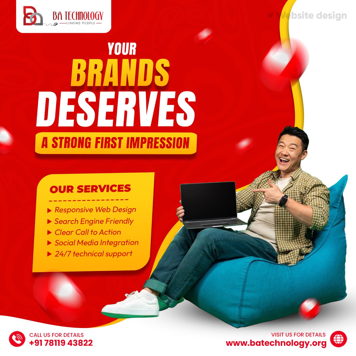 ba_techn's tweet photo. We design websites that leave a lasting impact on every visitor.
Reach out to us!
📞 078119 43822
📩 hello@batechnology.org
🌐 https://t.co/4QYtQRNi4H
#graphicdesigning #websitedesigning #websitedevelopment #ecommercedevelopement https://t.co/rEVAHGDrDK