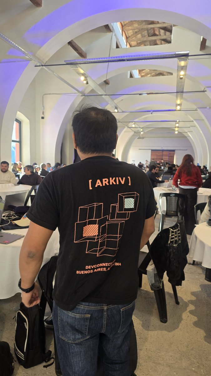 golemproject's tweet photo. Still worn with pride [ A ]👕

$GLM project @arkivnetwork dished out 000's of T-shirts in Buenos Aires back in 2025

Fast forward to Salta, 2026, and the swag is still standing! 

Happy hacking to all 🇦🇷🦙at Puna Tech today https://t.co/a3fJ3f2Yiv