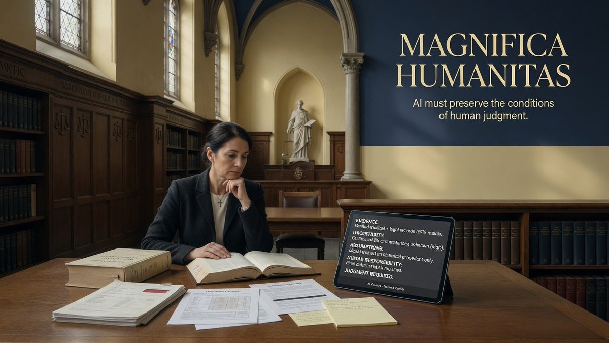 AdrianBClarke's tweet photo. Pope Leo XIV just dropped an encyclical on human dignity in the AI age.
I didn’t see it as brand new — I saw it as clarifying something I’ve been circling for years at FIA Labs.  The real question isn’t “Can AI be aligned? https://t.co/x8okwTHvHE