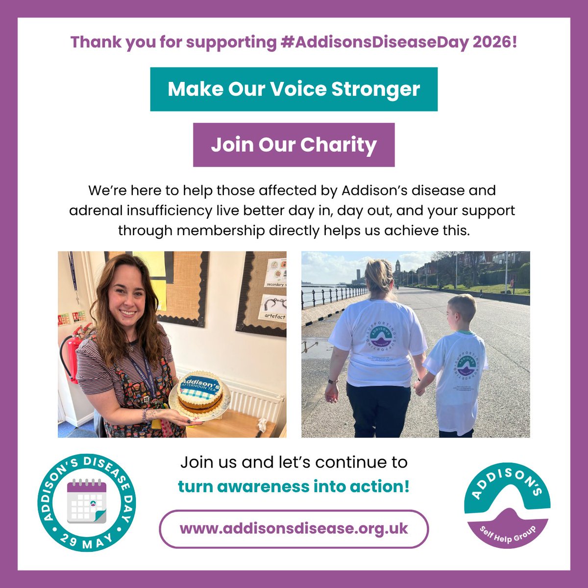 AddisonsUK's tweet photo. This May, our wonderful community has also been hosting Addison's Afternoon Teas to raise vital awareness &amp; funds in the lead up to #AddisonsDiseaseDay ☕

Together we're making a difference, our work wouldn't be possible without you! Hear more ➡️ https://t.co/YGDfMLqXag (8/9) https://t.co/YDC223fofO