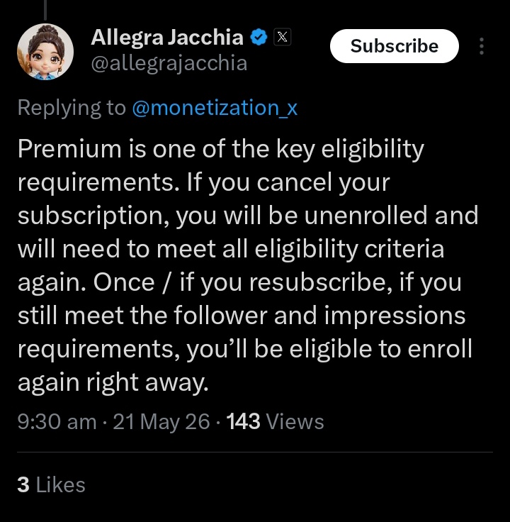 Hashim__Butt's tweet photo. Hello Team X,

My creator revenue sharing was paused because my X Premium subscription had lapsed. I understand that this was the reason mentioned in the official email from X.
I have now re-subscribed to X Premium (Blue Tick) and completed all the required eligibility criteria again. My account is active, compliant, and I am continuously posting and engaging on the platform.
However, my Creator Revenue Sharing status is still showing as paused even after restoring my Premium subscription and meeting the requirements again.
I respectfully request the team to manually review my account and reinstate my Creator Revenue Sharing access if everything is in order.
Account: @Hashim__Butt
I have already submitted an appeal through support but haven’t received a response yet. I would really appreciate your help and a human review of my case.
Thank you for your time and support.
Best regards,
HASHIM BUTT

@Premium
@X
@Support 
@XCreators 
@allegrajacchia