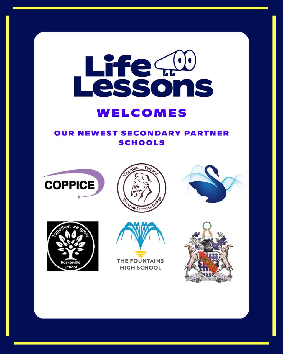 LifeLessonsRSE's tweet photo. Welcome to our two new partner schools 💫

It is great to be joined by new institutions that shares our passion for empowering educators and giving pupils agency to thrive ✨ https://t.co/hXe7jA8Rat