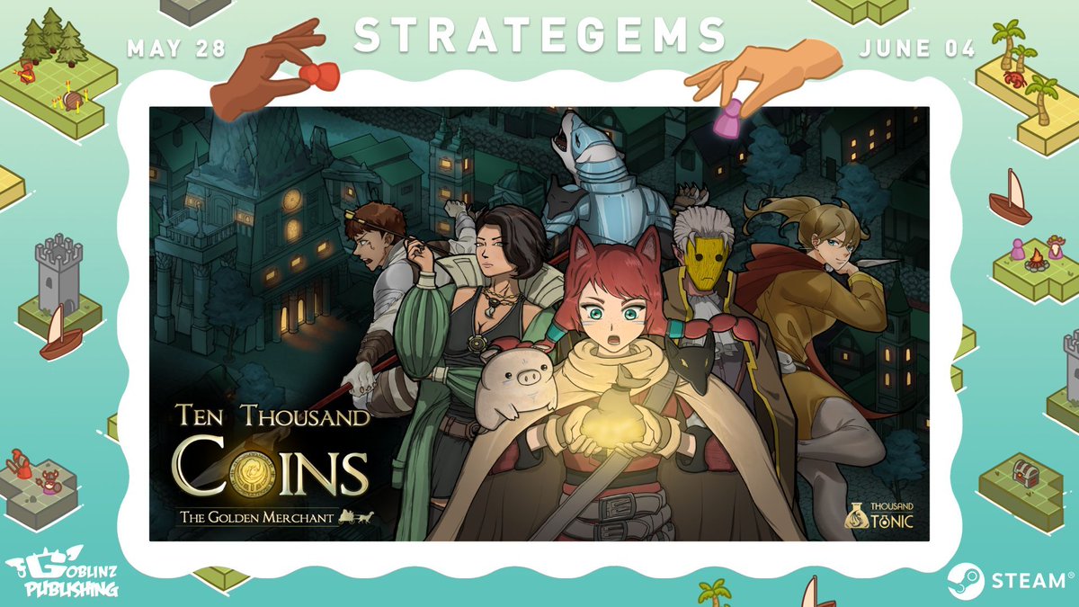 10kCoins's tweet photo. We are live on #Strategems hosted by @GoblinzPub on Steam!

🎮 Wishlist, Follow and Demo on Steam: https://t.co/NXNs4iMyxZ

Check out all the awesome strategy games: https://t.co/97n6Gg4TJC

#IndieGame #StrategyGames #turnbasedthursday https://t.co/4W8wqTN7N1