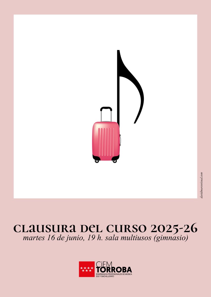 CIEMMTORROBA's tweet photo. El 16 de junio, a las 19:00 h, celebraremos en la Sala Multiusos la clausura del curso 2025 - 26. Entregaremos los diplomas de premios fin de grado, matrículas de honor, concursos... Y nos despediremos con algo de música. ¡Os esperamos! https://t.co/GznTxslUbJ