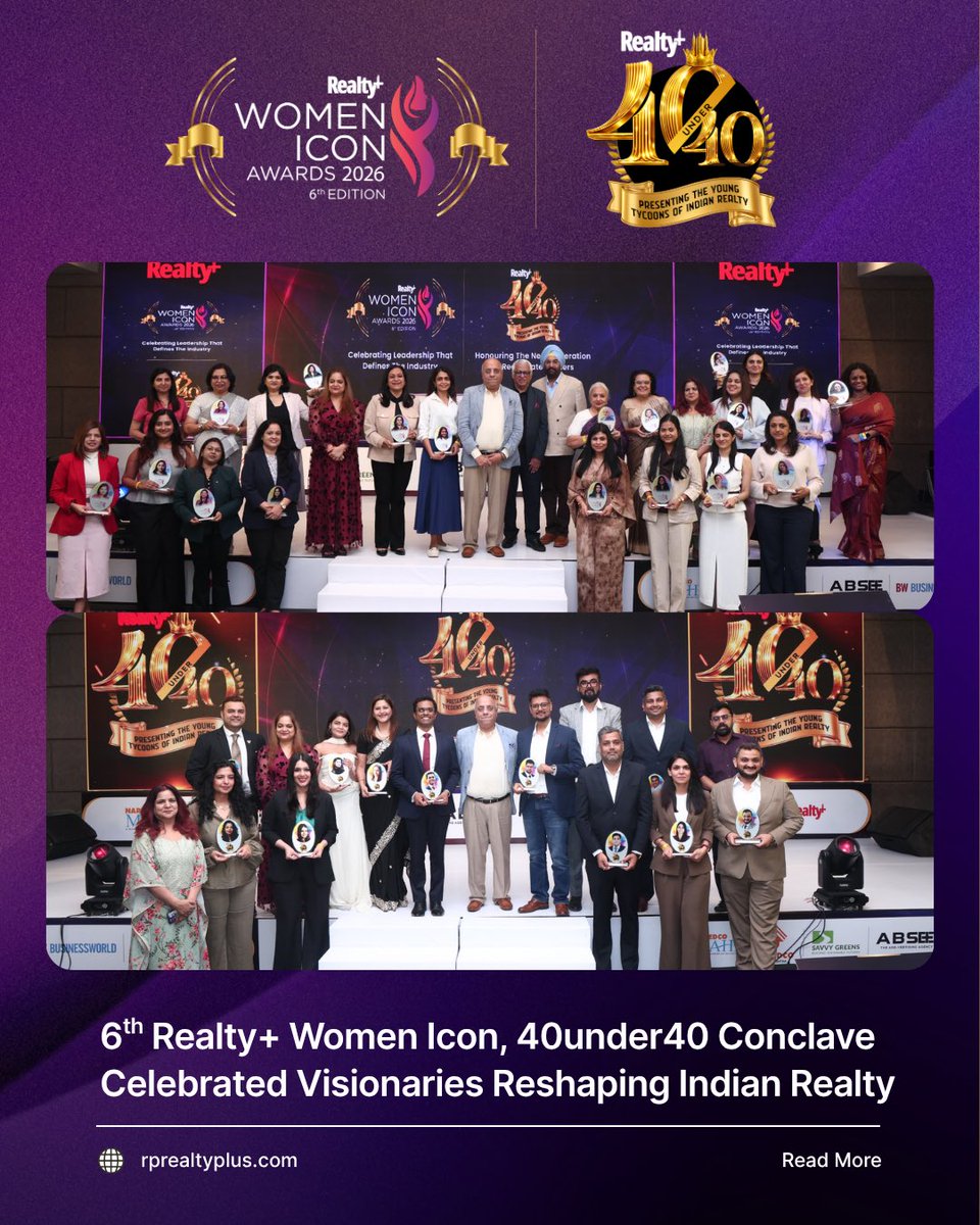 RPRealtyPlus's tweet photo. Realty+ news:
Women Icon &amp; 40under40 honours industry leaders
https://t.co/ioFKZjJqjZ

Visakhapatnam real estate growth accelerates
https://t.co/ZM8anbwFq4

India emerges as key AI growth market
https://t.co/LlkRxN7i99

Gurugram &amp; Noida lead housing growth
https://t.co/Zo766GGKlG https://t.co/P0umLr6W1R