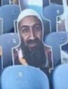 piesportsbooze's tweet photo. Throwback to when someone paid £25 to have Osama bin Laden as a crowdie at Elland Road during Covid 😂 https://t.co/Vdpldh8TiX