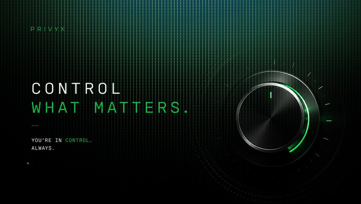 PrivyxNetwork's tweet photo. Your data, your communication. your digital identity.

Web3 was never supposed to recreate the same surveillance systems with a blockchain label attached to them.

The next era belongs to users who own their privacy, not platforms that monetize it.

$PRIVYX is building encrypted, post-quantum ready communication infrastructure for a decentralized future where control stays with the user.