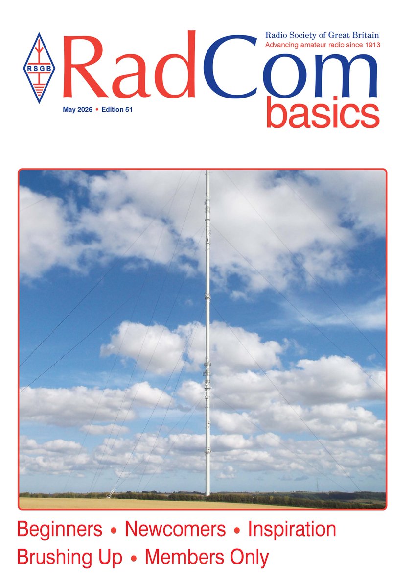 theRSGB's tweet photo. Are you new to #amateurradio? Or maybe you're looking to refresh your skills?
The May 2026 issue of #RadCom Basics is now available for #RSGBmembers to read in the RSGB mobile and web app. This issue includes articles on:
✔️DMR for beginners
✔️Building a 2m and 70cm travel antenna
✔️Understanding radio waves
Go to https://t.co/IKb189vPFJ to start reading!
#hamr #hamradio #HF #HFbands #QSO #UHF #VHF #amateurradio #hamrradio #hamr #QSO #radioengineer #RFengineer #HamRadioOperator #AmateurRadioOperator #HamRadioCommunity #AmateurRadioCommunity #OntheAir #RadioCommunication #Tech #Technology #HamRadioProjects #HomebrewRadio #RadioExperiment #DIYHamRadio