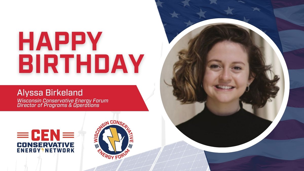 ConsEnergyNet's tweet photo. Birthday shoutout to Alyssa Birkeland, Director of Programs &amp; Operations for the WISCEF team. Have a great day, Alyssa and thanks for all you do! 🎂💐

#HBDfromCEN https://t.co/wO8plHZND3
