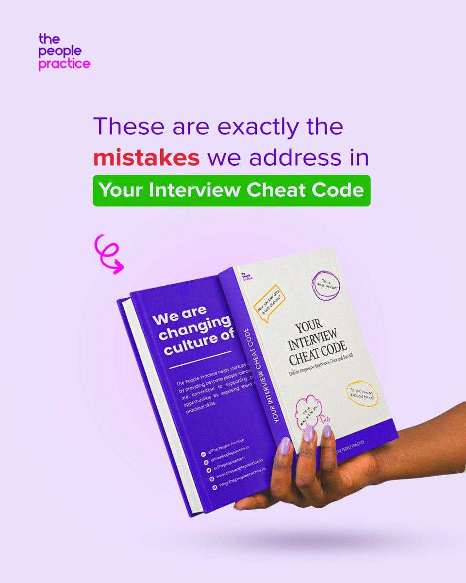 ThePeoplePract's tweet photo. What better way to gear up for your next interview than with the cheat code you actually need to get you ahead? 
All your answers are in Your Interview Cheat Code.
Your next opportunity could be one prepared answer away.

Get your copy 🔗 https://t.co/3KecQRRgA9 https://t.co/3XfNq13tDP