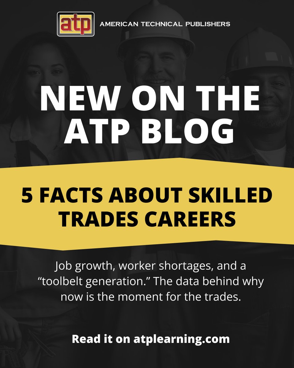 ATP_Connect's tweet photo. This May, we celebrated National Skilled Trades Day, and the numbers tell the story. 600,000+ construction openings are expected every year through 2034, and for every 3 tradespeople retiring, only 1 is stepping in. 

Read more on the ATP blog → https://t.co/mT30Mh1A5c https://t.co/BHvKLFjjb1