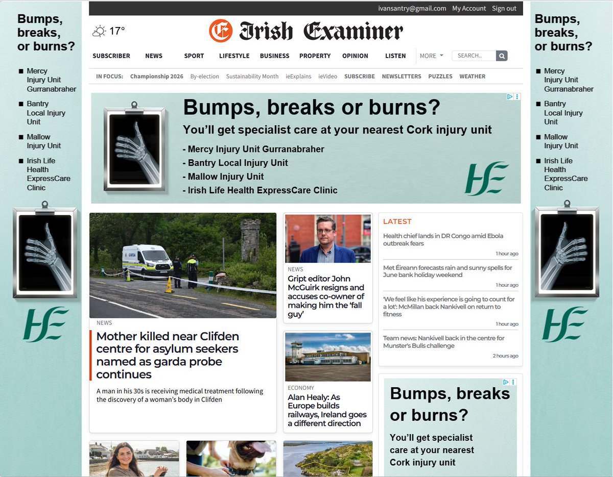 ivansantry's tweet photo. Why am I paying for an @irishexaminer subscription when I get spammed with this level of ad-clutter https://t.co/O0E9qUL7Xm