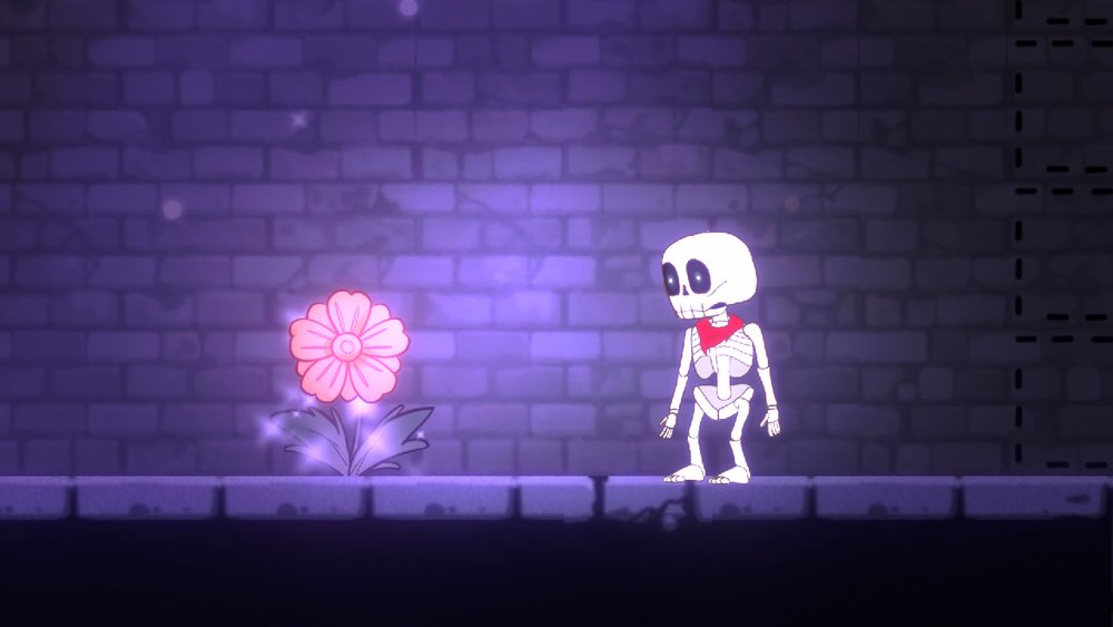 Indie_FreaksJP's tweet photo. ガイコツが文字通り「頭を使って」謎を解く2Dパズルアクション『Out of Skull』ブースレポート【東京ゲームダンジョン12】 | レイリー 
https://t.co/5Lvtvu0phY #IndieFreaks 

頭を投げてさまざまな仕掛けやパズルを解いていく作品！ 体だけになってしまった骨の有効活用も重要です💀 https://t.co/07DLdjh42V