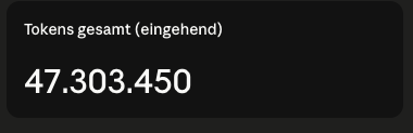 phildeutscher's tweet photo. Einmal nicht aufgepasst und schon innerhalb einer Stunde knapp 50 Millionen Token verballert 🫠.

My responsibility. My fault. https://t.co/r83iN0A6ZW