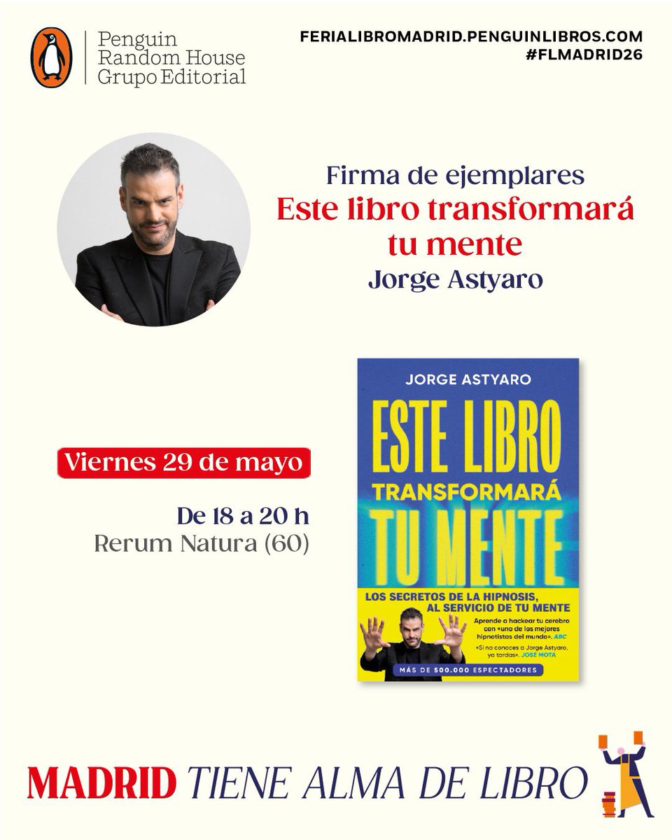 Astyaro's tweet photo. Hoy estaré firmando libros en la Feria del Libro de Madrid de 18:00-20:00 caseta 60 @penguinlibros #flm26 #feriadellibro https://t.co/52faLmQdqm