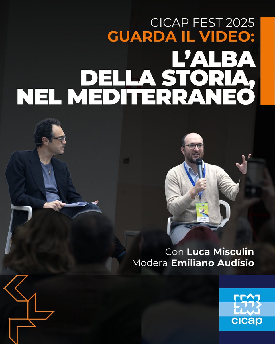 cicap's tweet photo. La storia millenaria del Mediteraneo. Dai Neanderthal alle civiltà dell'età del bronzo, dagli imperi in guerra fino al mare di oggi, è qui che decidiamo chi diventare.

Guarda il video dell'intervento di @lmisculin ed @EmilianoAudisi1 al CICAP Fest 👉 https://t.co/AMMuWGzU4l https://t.co/ClVu9mrRFq