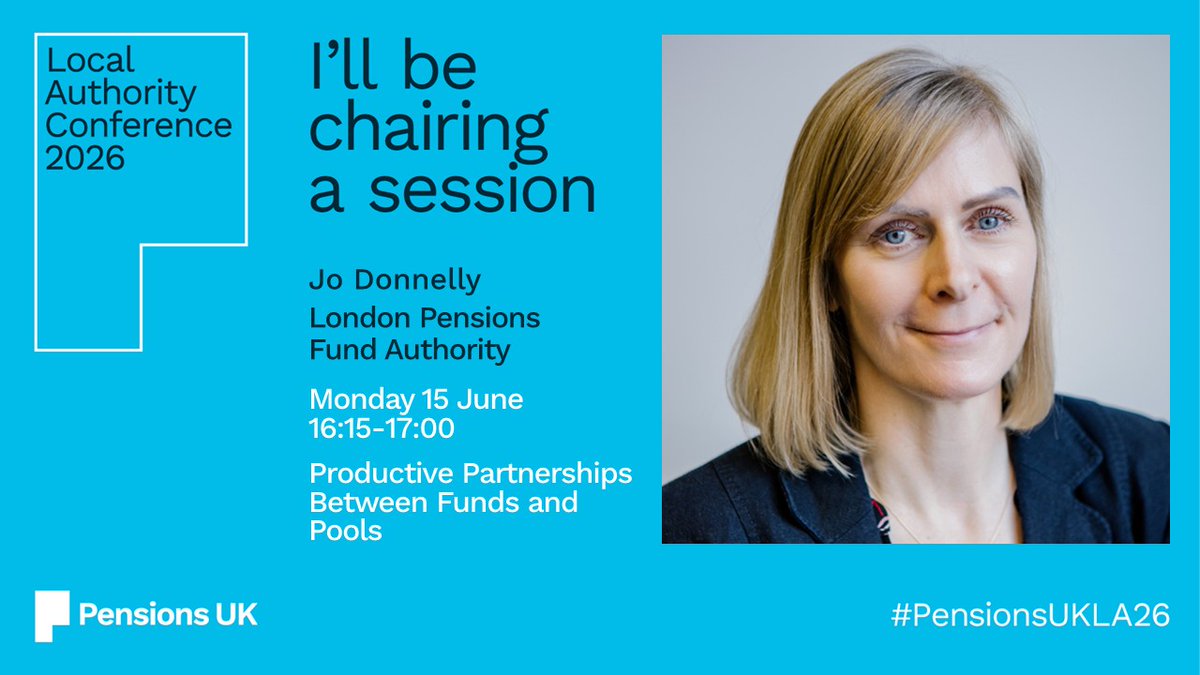 LPFA1's tweet photo. Join us at the Pensions UK Local Authority conference. 📢 

Our CEO Jo Donnelly will chair a plenary on LGPS pooling, exploring how funds and pools are working together to deliver their objectives. The session will share insights from @BordertoCoast and @LincolnshireCC. https://t.co/P8ZYnxeGEv