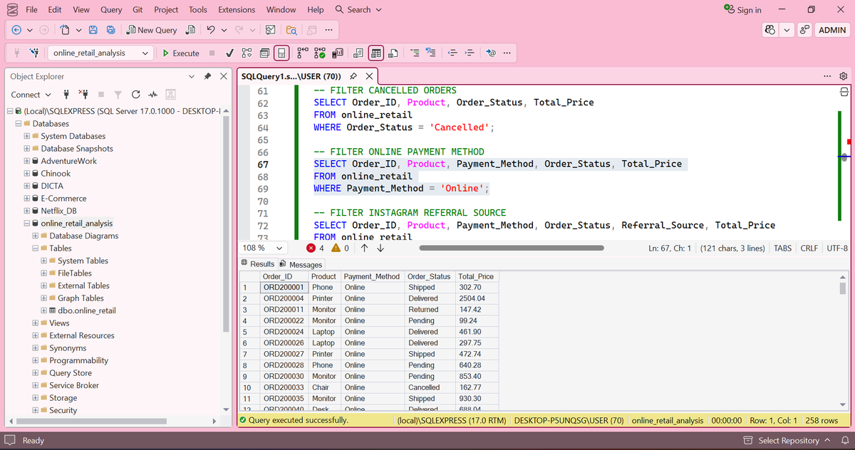 dicta_andy's tweet photo. I realized this week that if i want something done, i do it regardless of any hurdles that come my way. My knowledge of SQL keeps growing the more i practice and noticing that for the past two weeks, i have had my hands https://t.co/o5aFC2jHzW
