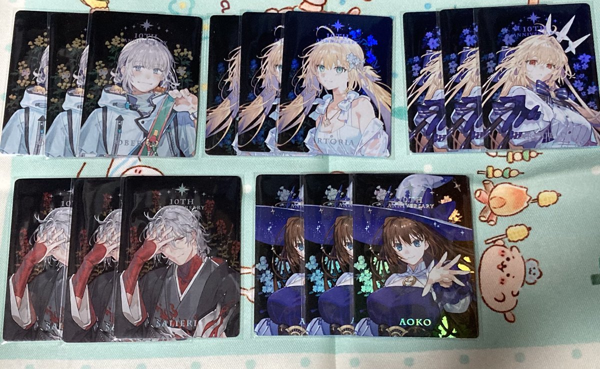 keyaki_gut's tweet photo. 【譲渡】FGO STAR影法師 同人グッズ ホログラムカード

出)各4枚
オベロン.アルキャス.アルクェイド.サリエリ.青子

求)各100円+送料

オベロンは青子>サリエリより1枚毎に2枚
アルキャス.アルクェイドは青子.サリエリ含む取引(同数引取優先)
下段全て決まりましたら〆ます https://t.co/hU3w6d970T