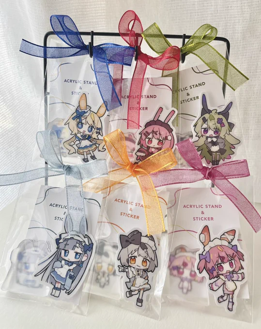 ～新作グッズ～ ステッカー&amp;自立ミニアクスタ キャラごとのセットで全6種です #コミティア156 #COMITIA156