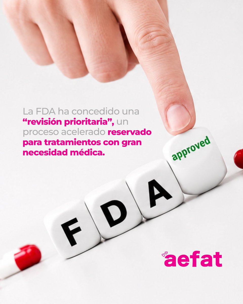 AEF_AT's tweet photo. 🚨 Esperanza para la comunidad A-T 🚨

La FDA revisará AQNEURSA® (levacetylleucine) con prioridad como posible tratamiento para la Ataxia-Telangiectasia. Podría ser el primer tratamiento aprobado para la A-T. La decisión final se espera el 19/09/2026 💙

https://t.co/XvYG8E1UdA https://t.co/d0bN378HEg