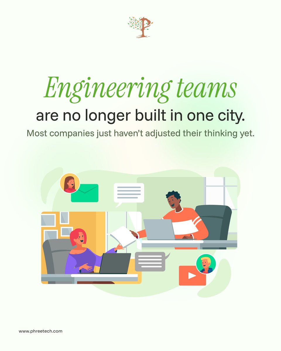 PhreeTechLabs's tweet photo. Engineering teams are being structured differently now.

Many high performing product teams already operate across multiple countries, distributed time zones, mixed engineering cultures and shared delivery systems.

Distributed engineering is becoming less about proximity and more about how well systems support execution at scale.

How has your perspective on global engineering teams evolved recently?

#EngineeringLeadership #DistributedTeams #SoftwareDevelopment #PhreeTech
