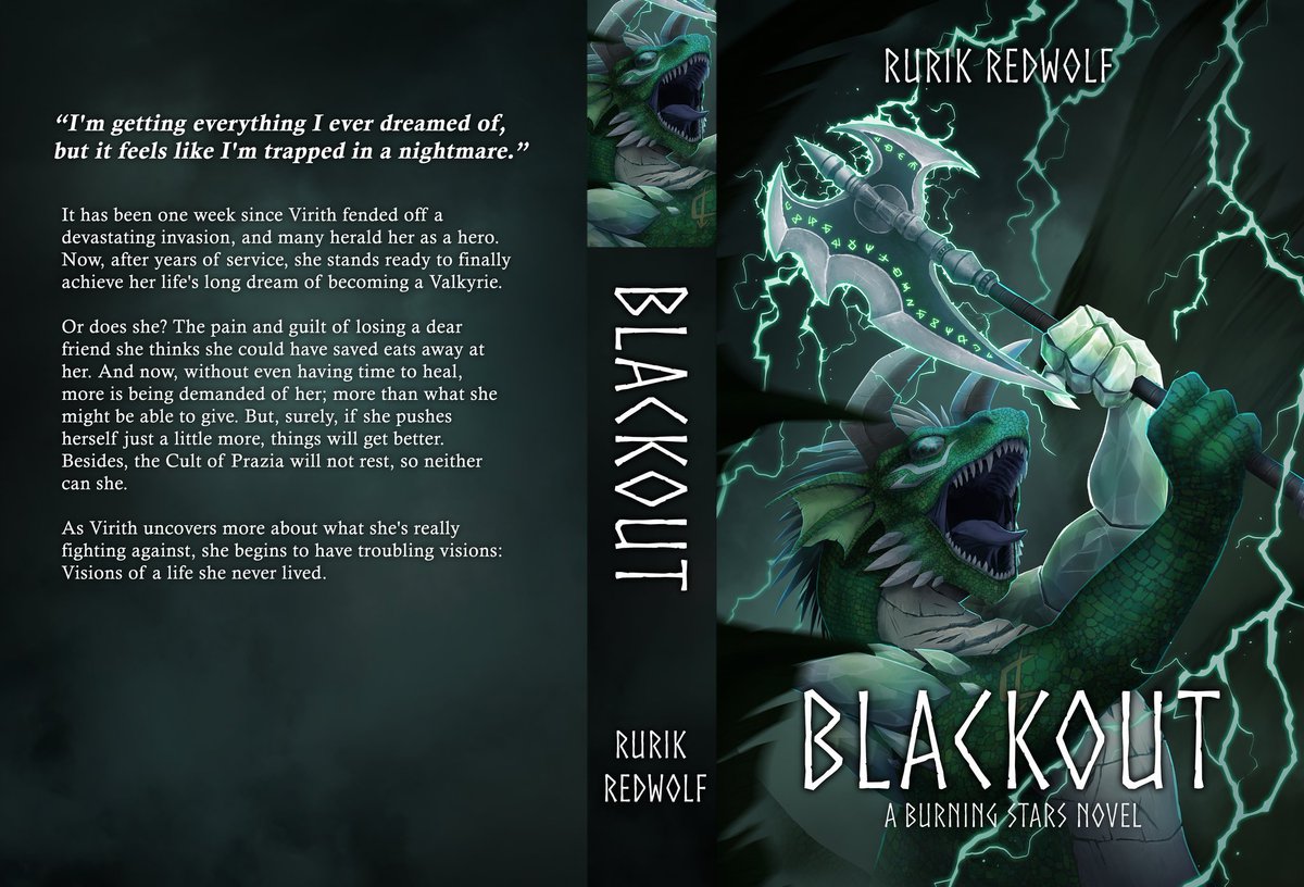 Rurikredwolf's tweet photo. BURNING STARS BLACKOUT IS OUT IN:
-KINDLE
-PAPERBACK
-HARDCOVER

If you like dragons, sci-fi, and want to see them mashed together, this series may be for you. No humans, either!

https://t.co/Q7nbaoh2tK

#dragon #dragonbook #fantasy https://t.co/bHXrjfvn5W
