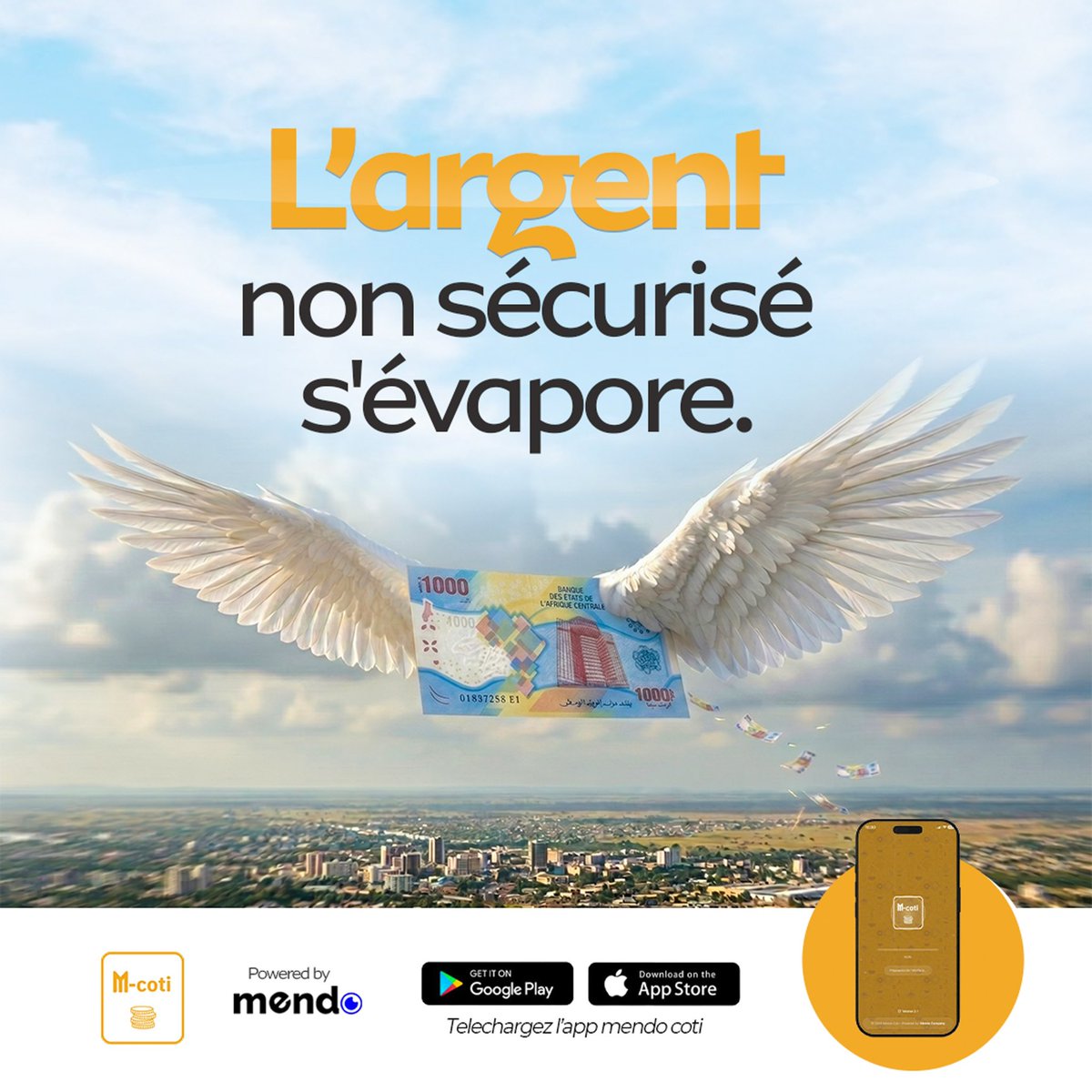 Mendocoti's tweet photo. L’argent laissé sans protection finit toujours par disparaître.

Avec Mendo Coti, gardez le contrôle gr��ce à une gestion simple, sécurisée et accessible de vos finances. 📲🔒

Épargnez. Suivez. Sécurisez.
Parce que chaque franc compte💛

#MendoCoti #Finance #ÉpargneSécurisée https://t.co/9cucwGxiwQ