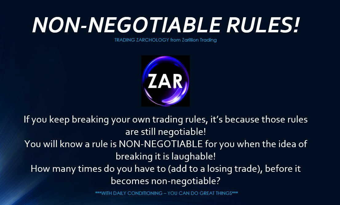 ZarillionTrades's tweet photo. 🔥TRADING ZARCHOLOGY!🔥

🎉NON-NEGOTIABLE RULES!🙏

✅With the right training, you can accomplish great things!💙

▶️Bio ▶️ Link ▶️Radical Change🔥 https://t.co/bc5oyjGT95