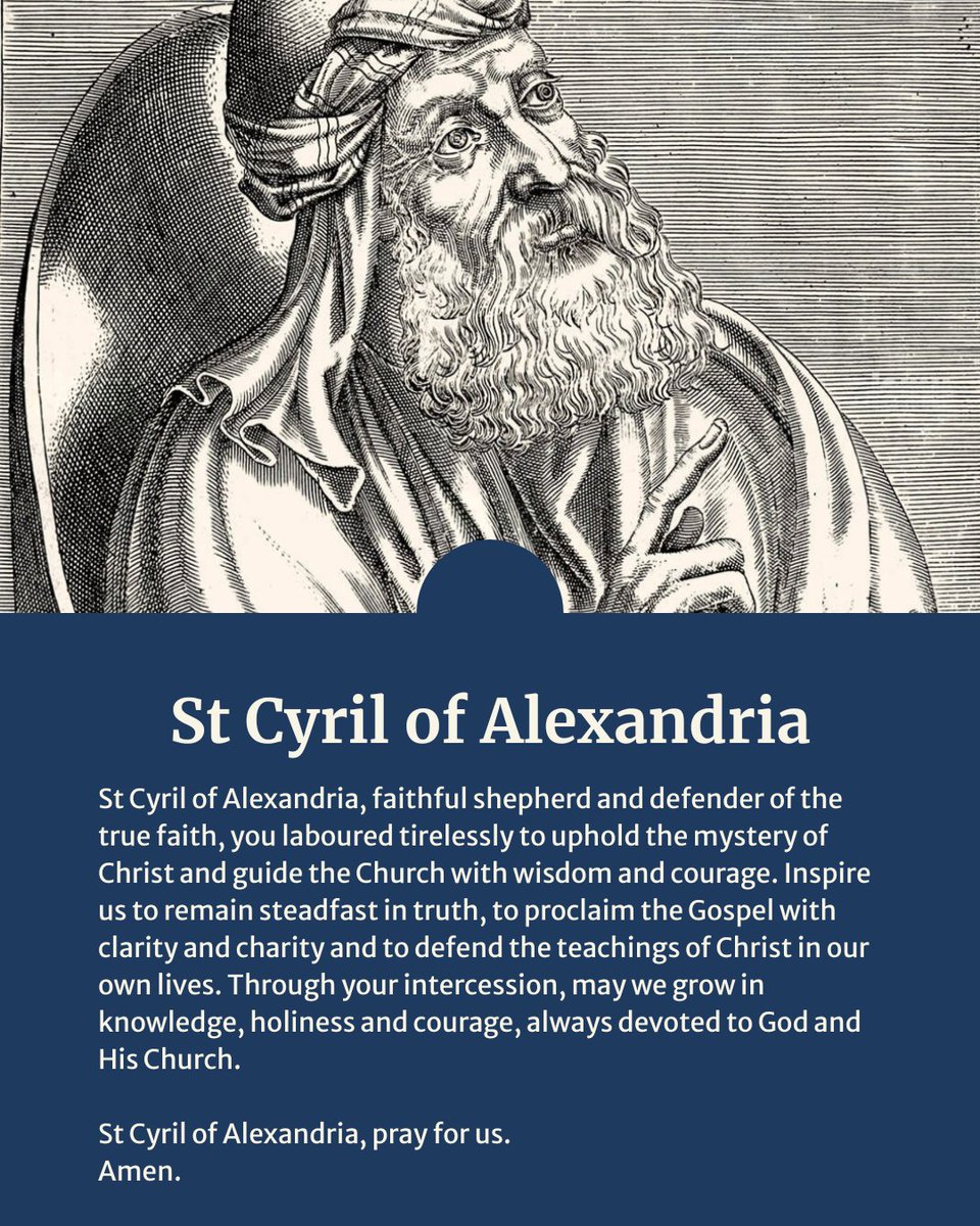 DBPublication's tweet photo. O God, Who made St Cyril of Alexandria an invincible champion of the divine motherhood of the Blessed Virgin Mary, grant that we, who believe she is truly the Mother of God, may be saved through the Incarnation of Christ Your Son. Who lives and reigns for ever and ever.
Amen. https://t.co/UgbsSRgU4m
