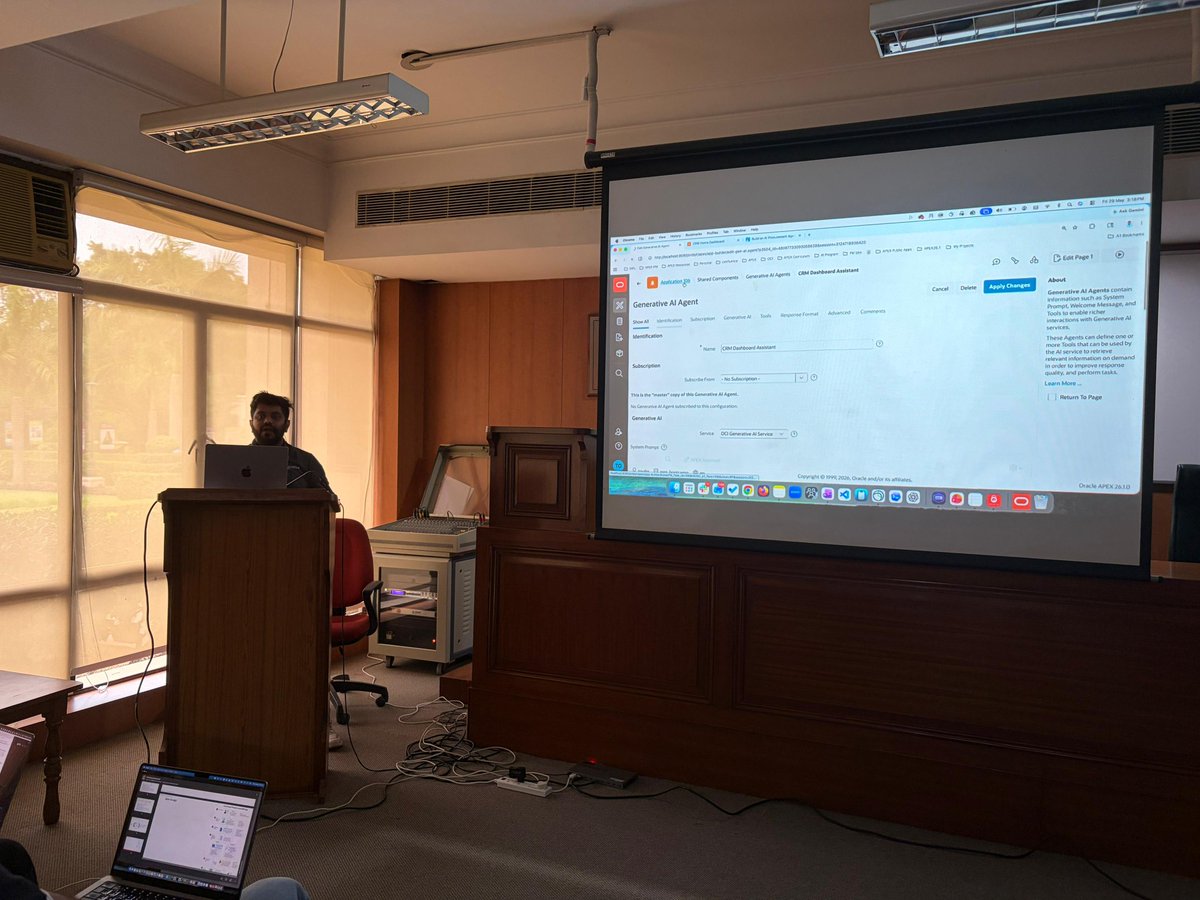 inoaug's tweet photo. Another power-packed session at ORACLE APEX AI BOOTCAMPS: JAPAC Gurugram 🚀

Building Enterprise AI Apps – Part 2 showcased how AI + Oracle APEX are transforming enterprise app development at scale.🔥

#orclAPEX #AI #GenAI #Oracle #AIBootcamp #JAPAC #Innovation #EnterpriseAIApps https://t.co/BnKx5SRsKM
