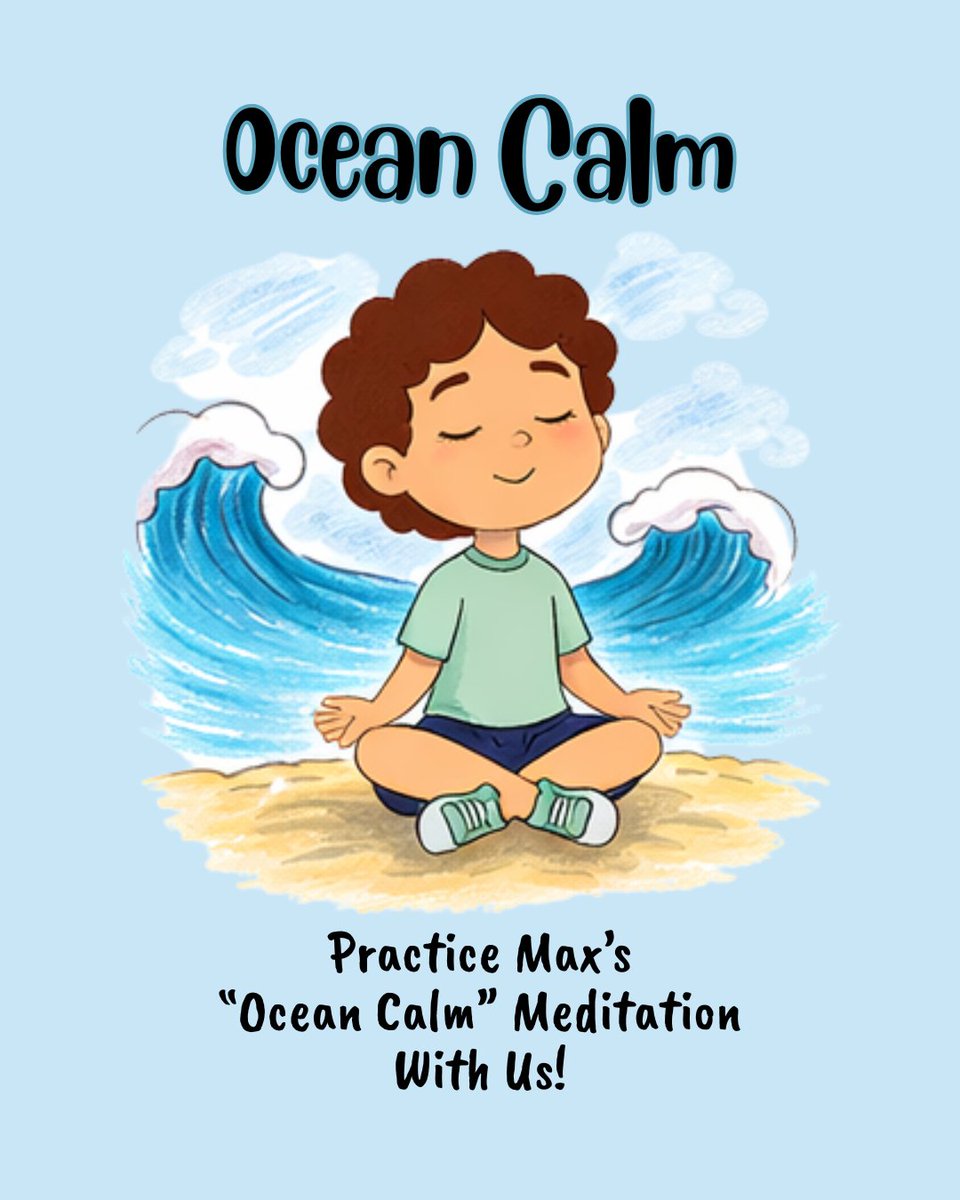 CW_Press's tweet photo. Are you interested in how to calm your Littles down in a productive, healthy way?  Help them practice Max's "ocean calm" meditation!  A kid-friendly introduction to breathwork and meditation, featured in our book Max Masters Meditation, part of our Wellness Tree book series. 🌳🫧 https://t.co/pP0uD3YDtV