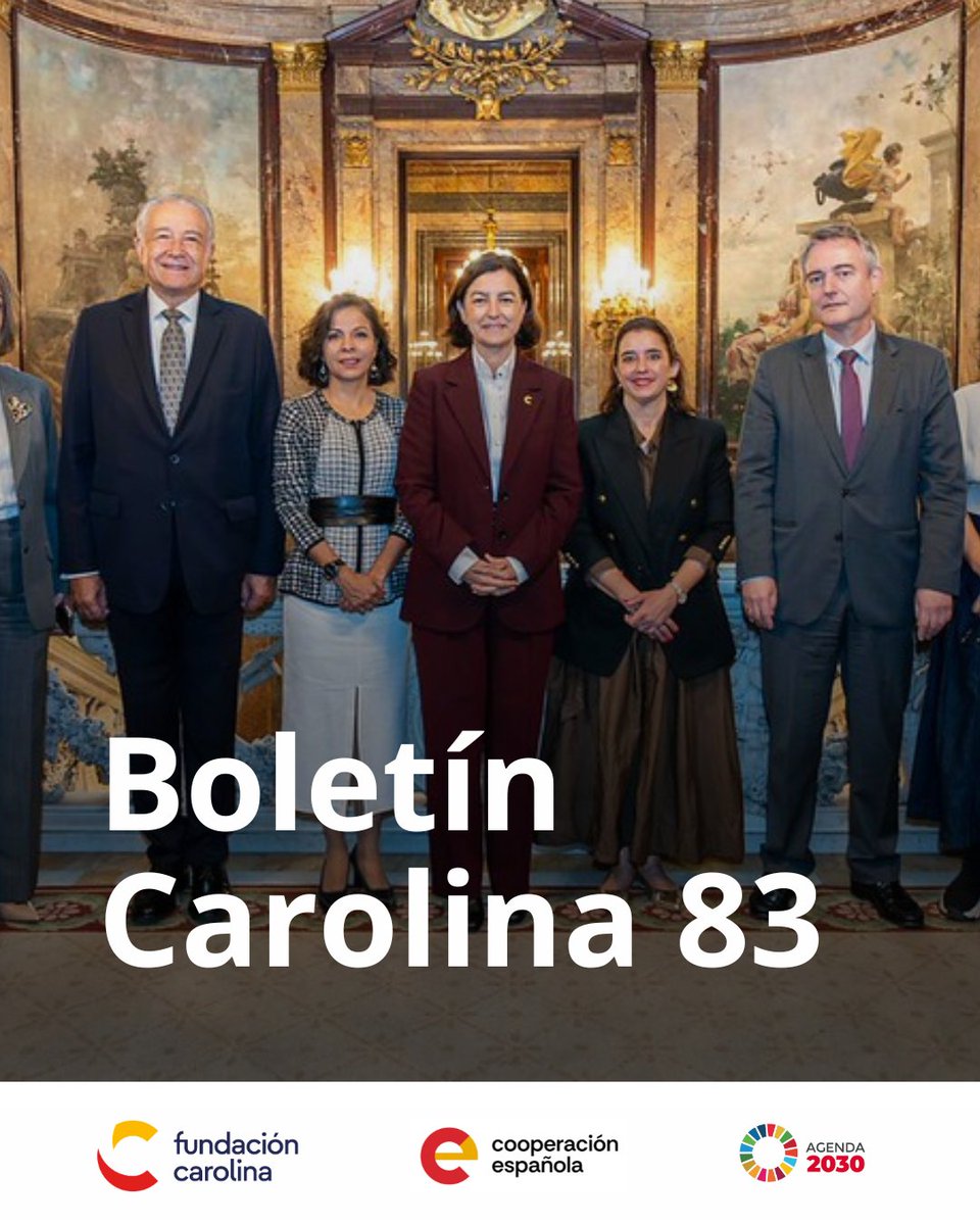 Red_Carolina's tweet photo. 📰 Lanzamos el boletín de mayo de Fundación Carolina

🔎 Analizamos los retos de la democracia y la seguridad, revivimos el encuentro de becarios/as en Valencia y abrimos convocatoria para nuestros Cursos de Verano 🏖️

¡No te lo pierdas! 👉 https://t.co/pW1YdxdOfA https://t.co/ReErn02a7H