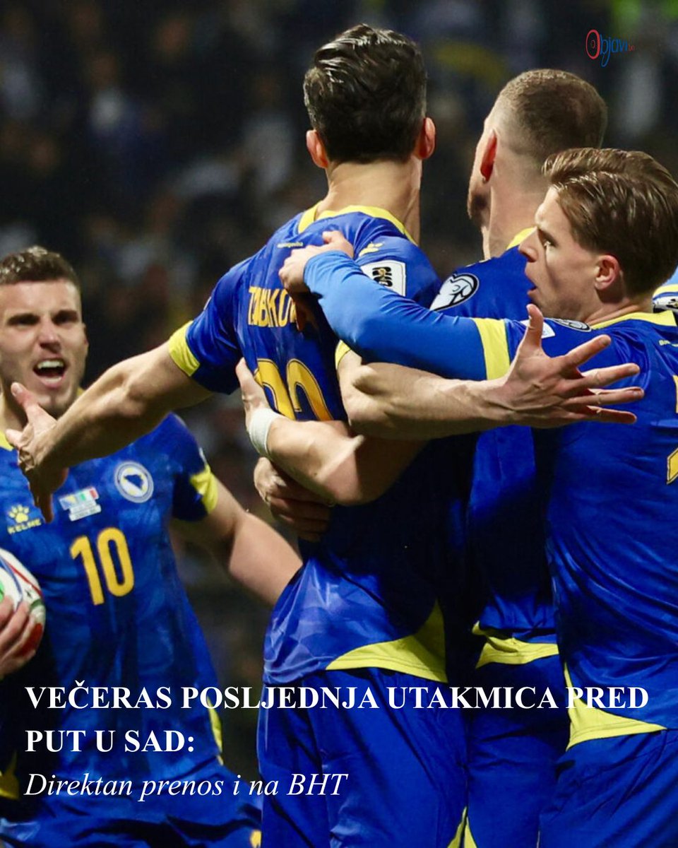 objavi_ba's tweet photo. Večeras posljednja utakmica pred domaćom publikom prije odlaska u SAD - valja navijati!

Osvanula podrška i na tržnom centru u Kozarcu!

Prenos i na BHT, a na stadionu moguće kupiti i dresove!

Haj'mo Bosno, Bosno, Bosno, haj'mo Hercegovino!!!!!

https://t.co/yyntr68ZzC https://t.co/BjNSzrfUvJ