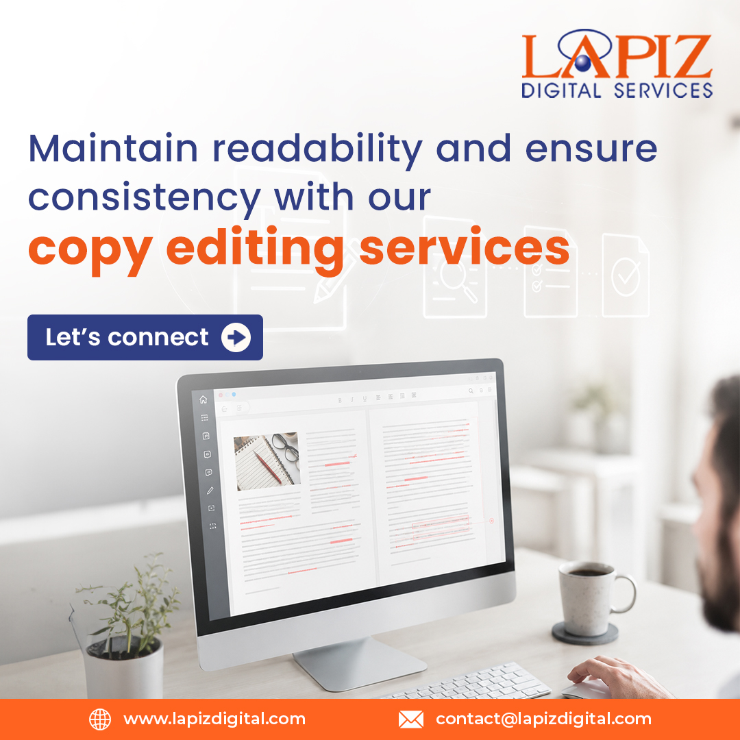 lapizweb's tweet photo. Maintain readability and ensure consistency with our copy editing services

Let's Connect: 🌐https://t.co/caIzBB8dhw

#copyediting #proofreading #digitalpublishing #authors #journals #writers #publishers #books #manuscript #lapizdigitalservices https://t.co/VYY0rd01Da