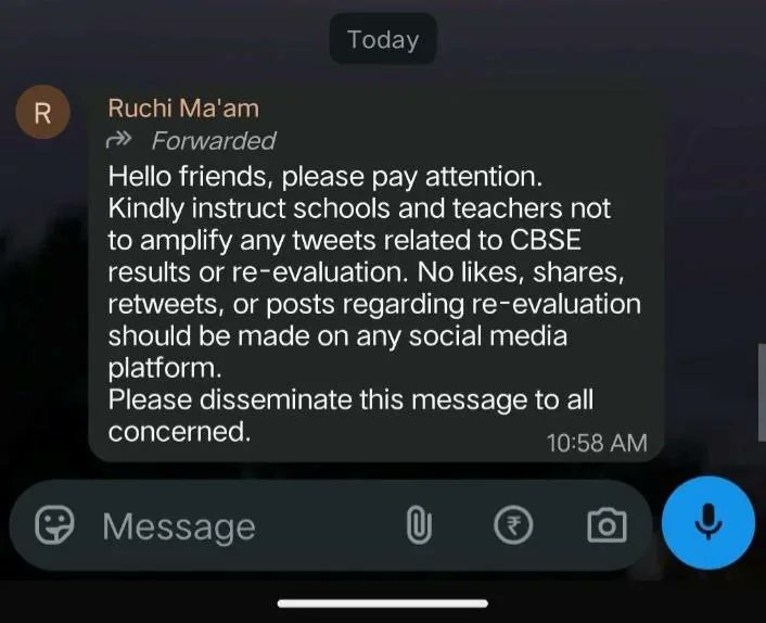 laksr_tn's tweet photo. Screw up. Threaten teachers and schools to cover up. @dpradhanbjp still continues to be the Education Minister. https://t.co/HFGeiIbhrw