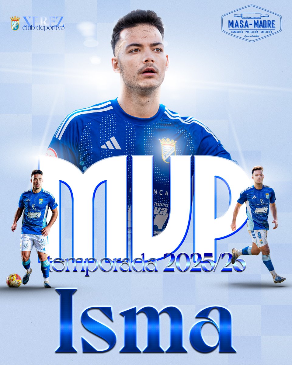 XerezCD_OFICIAL's tweet photo. 🏆 𝗠𝗩𝗣 | Con el mayor porcentaje de votos obtenido durante toda la temporada, @ismaelguti11 se convierte en el jugador más destacado del pasado curso.

👏 ¡El premio a la regularidad!

®️ Masa Madre Panadería https://t.co/JSZfEqLDbe