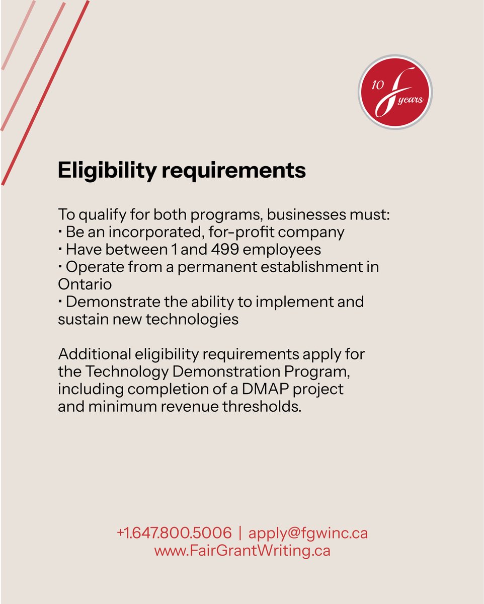 FairGrants's tweet photo. DMAP is now accepting applications. TDP will start accepting applications within the next few months.
These Ontario programs support SMEs investing in digital modernization, software implementation, automation, and technology adoption.

Check eligibility:
https://t.co/7OlobgY72R. https://t.co/plFg7P5uSe