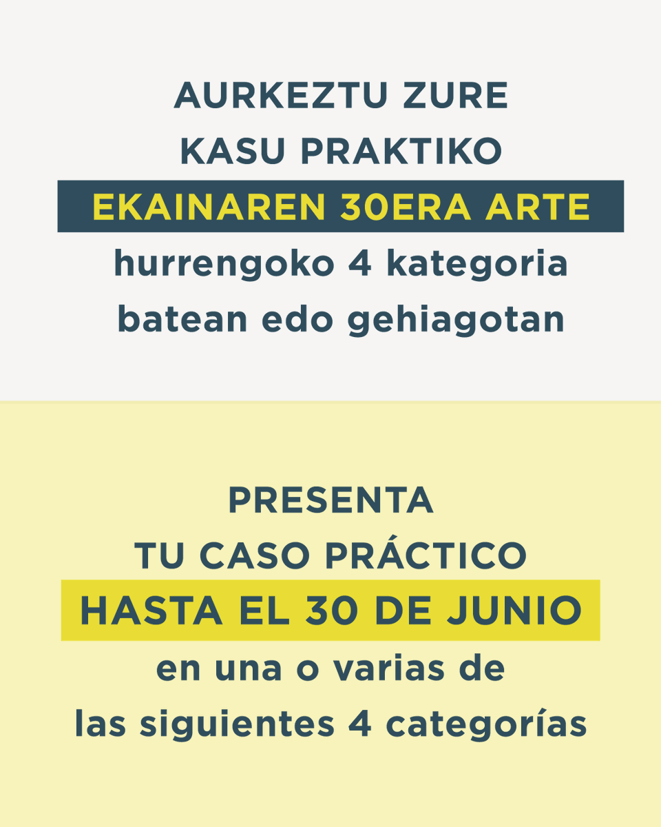 Innobasque's tweet photo. Hemen da Euskadiko berrikuntza-kasu praktikoen deialdiaren 7. edizioa! ⬇️
Lurraldean berrikuntza sustatzen ari diren ekimenak bilatzen ditugu, gure ekosistemaren lehiakortasuna eta ahalmen eraldatzailea indartzeko lau kategorietan.
🗓️ 06/30
🔗 https://t.co/PY0pm3uMFI https://t.co/xD0mpl0UBj