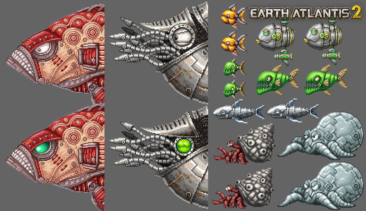 PixelPerfex's tweet photo. "Why is Earth Atlantis 2 taking so long to make?"

Exhibit A:

We felt the monsters' black eyes didn't look right.
So we removed them from almost every enemy in the game.

That tiny visual tweak turned into fixing 300–400 animation frames and several weeks of work.

Will anyone notice?
Probably not.

Will it bother us forever if we don't fix it?
Absolutely.

Game development in a nutshell.

#IndieGame #Gamedev
