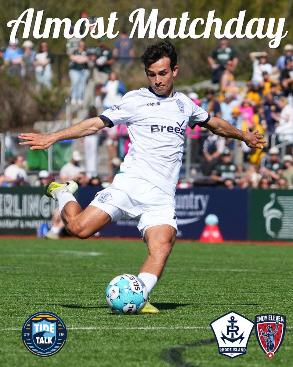 TideTalkRI's tweet photo. 🔜Almost Matchday… 
➡️ Early predictions for #RIFC’s road #USLChampionship match vs Indy? 
⬇️Let us know in the comments! 
🌊 #UpTheTide https://t.co/MCIDpPVHcJ