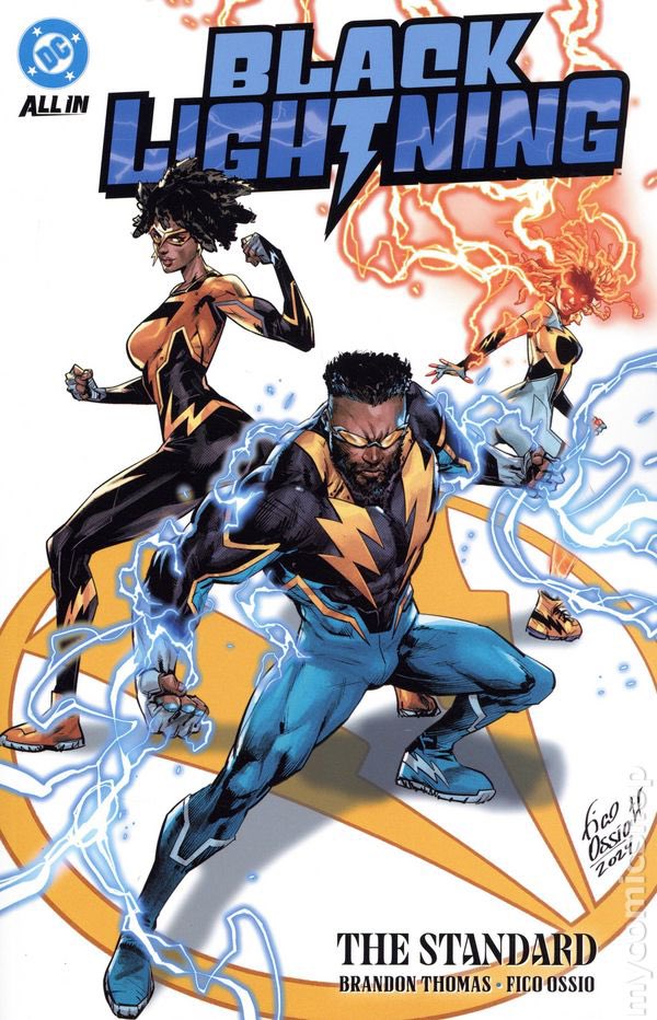 psychosech's tweet photo. Black Lightning, he had a mini last year that was pretty good and was extremely under-promoted I would love to see it get picked up by the same creative team, Brandon Thomas and Fico Ossio for an ongoing! https://t.co/Px9pSGZbIu