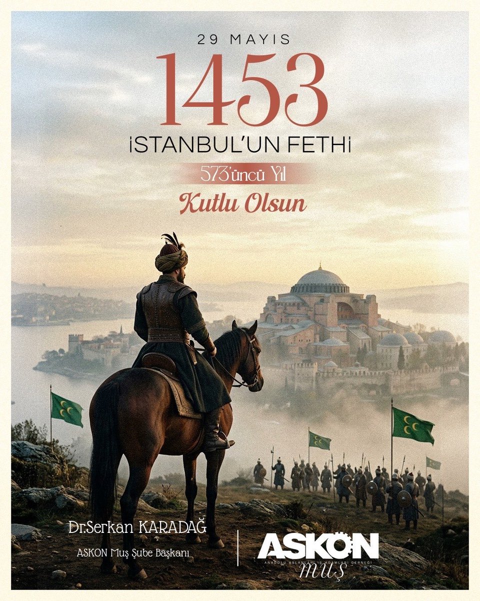 karadag_dr's tweet photo. İstanbul’un Fethi’nin 573’üncü yıl dönümünü kutluyor; Peygamber Efendimiz Hz. Muhammed (s.a.v.)’in müjdesine mazhar olarak İstanbul’u fetheden Fatih Sultan Mehmet Han ve kahraman ecdadımızı rahmet ve minnetle anıyorum.

#istanbulunfethi

@Akparti 
@RTErdogan 
@_cevdetyilmaz 
@mustafaelitas 
@memetsimsek 
@abuyukgumus 
@Hayati_Yazici 
@HakanFidan 
@haydaraliyildiz 
@drbetulsayan 
@ZeybekciNihat 
@hby34 
@tugbaisikercan 
@eyupkadirinan 
@aliihsanyavuz54 
@eminsimsekmus 
@MelikEmre1 
@AvErdalSenturk 
@orhanaydin 
@06melihgokcek 
@OsmanGokcek_ 
@1071akparti 
@ASKON 
@akparti49 
@merkez_ilce49 
@1071akparti 
@musvakfi 
@akkadin_mus
