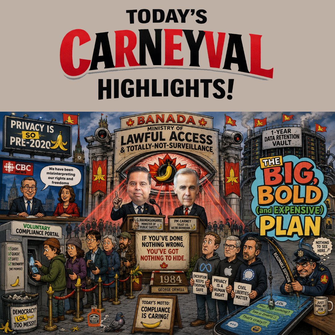 TheMapleSauce's tweet photo. @mgeist We've gone from the Carneyval telling us we're "misinterpreting our constitutional rights" to 'tech companies are the bad guys' and the reason the #Banada #Carneyval needs to infringe upon taxpayers' rights, for our own good, of course. @MarkJCarney https://t.co/IZ5w7RrHBK