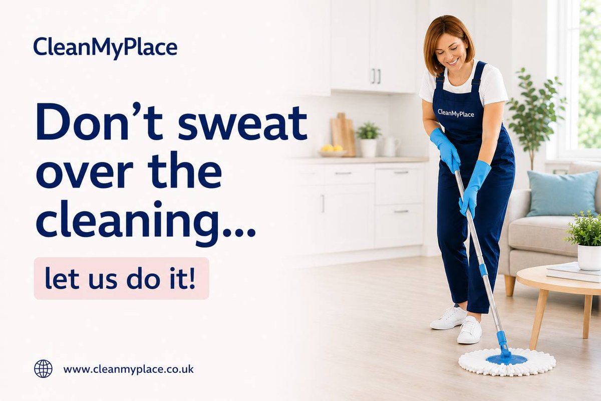 CleanMyPlace's tweet photo. Hot weather is for enjoying, not catching up on housework ☀️

Let CleanMyPlace take one job off your list.

Book your clean today:
https://t.co/2H16IIHTWP

#Welsh #Wales #Home #House #Cleaning #Business #Service #Cardiff #Penarth #Barry #Bridgend #PortTalbot #Neath #Swansea https://t.co/jnUXW8HW4c