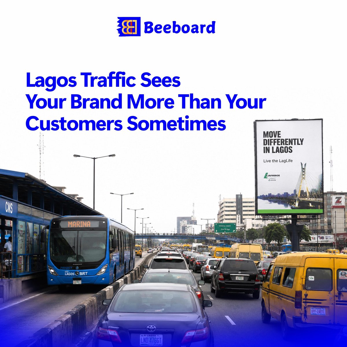 BeeBoardng's tweet photo. At this point, some people spend more time in traffic than on their phones.

Might as well let your brand keep them company on the road.

Happy weekend from BeeBoard.

https://t.co/PIuMvBo8uK 

#WeekendVibes 
#LagosTraffic 
#OutdoorAdvertising 
#NigeriaBusiness 
#BeeBoard https://t.co/TmgC8dbiro